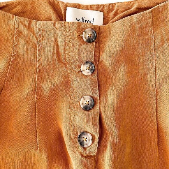 Wilfred High Rise Linen-blend Wide Leg Cropped Pant - Picture 5 of 12